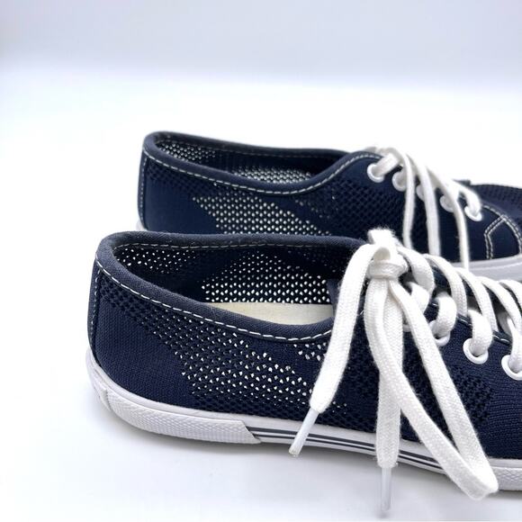 Lands' End Navy Blue Classic Mesh Lace Up Walking Athletic Sneakers - Size 7 - Picture 5 of 11